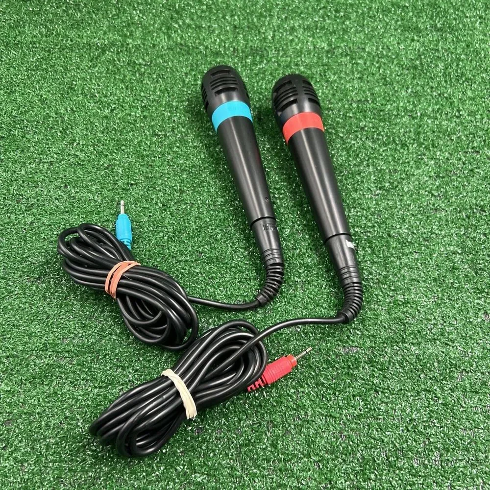 Singstar Mic Microphones Red Blue Set SCEH-0001 Sony PlayStation‎ 2 PS2